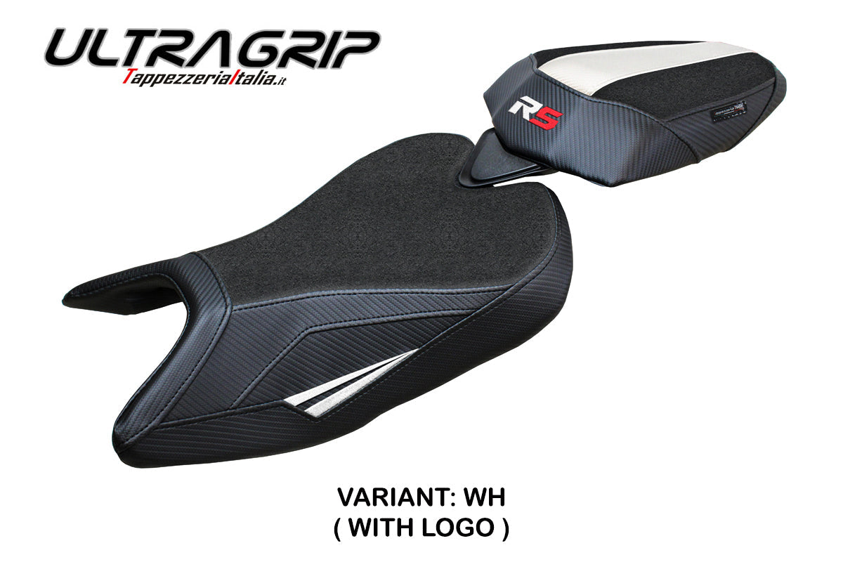 Tappezzeria Italia Aprilia RS 457 2023-2025 Seat Cover Ultragrip in White and Black