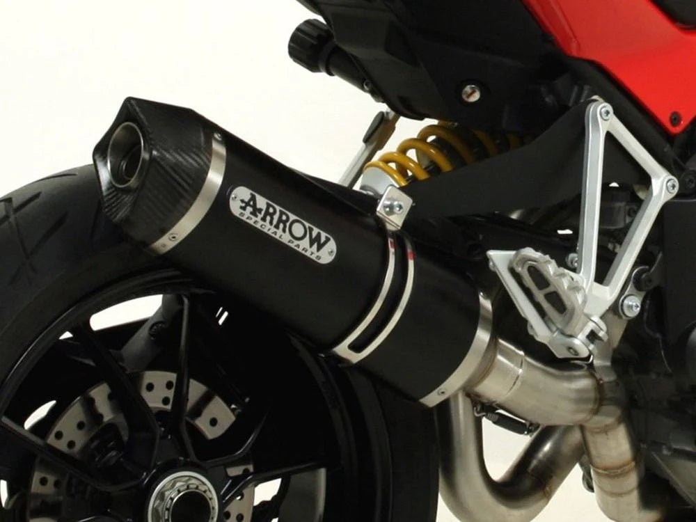 71832AKN Arrow Indy Race Exhaust, Aluminum Dark for Ducati Multistrada 1200 /1260 2015-2020