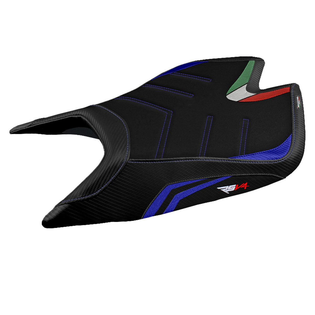 Tappezzeria Italia Aprilia RSV4 2021-2025 Seat Cover Ultragrip in Blue and Black