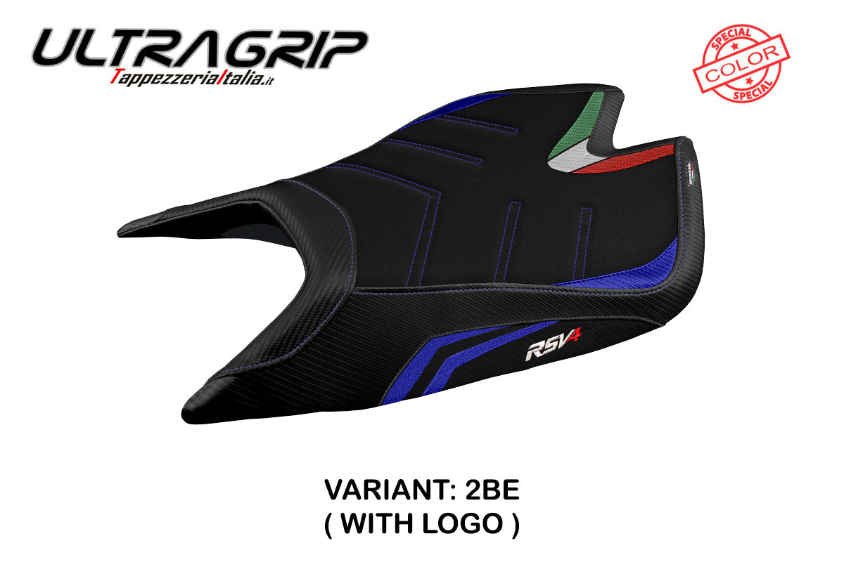 Tappezzeria Italia Aprilia RSV4 2021-2025 Seat Cover Ultragrip in Blue and Black