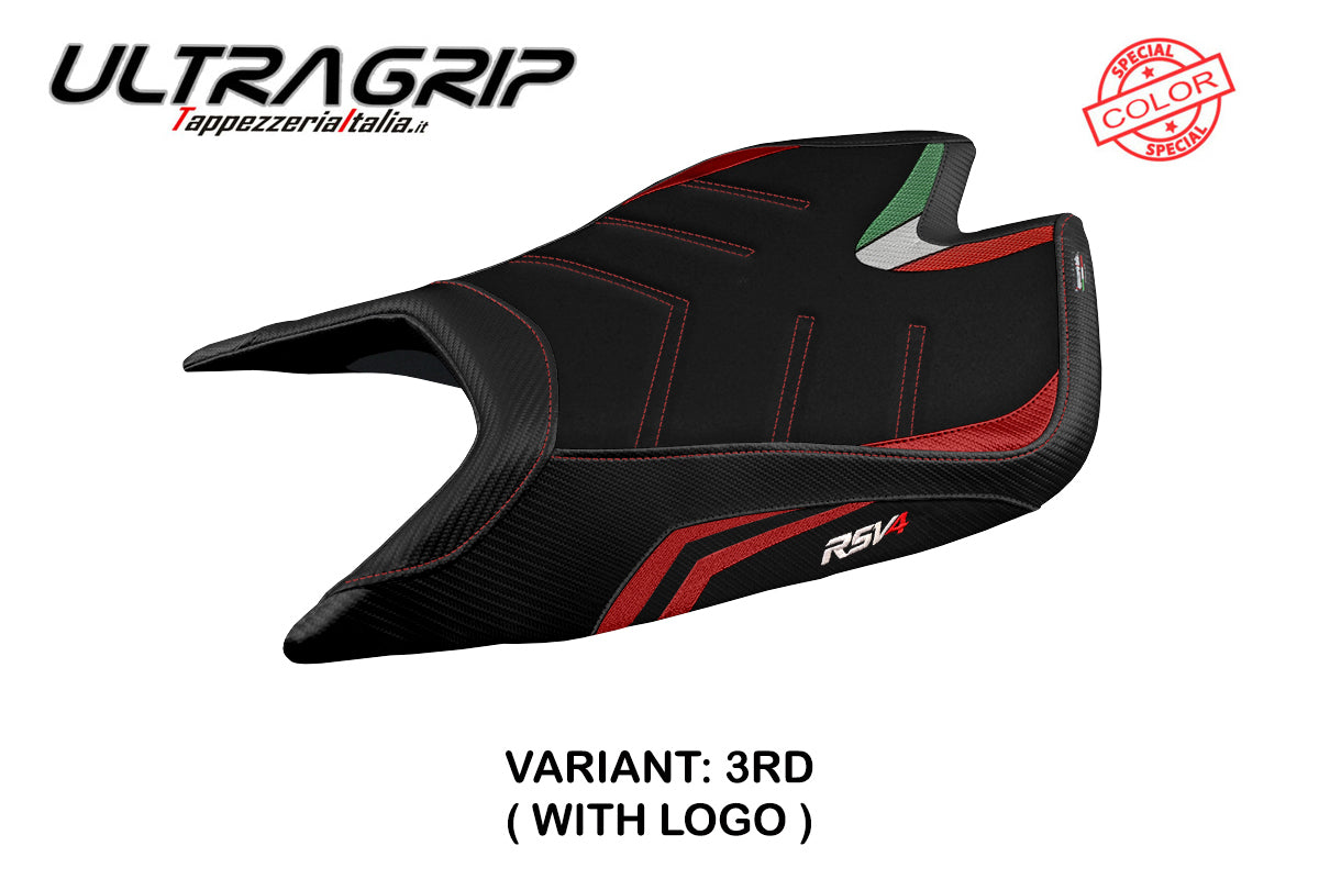 Tappezzeria Italia Aprilia RSV4 2021-2025 Seat Cover Ultragrip in Red and Black