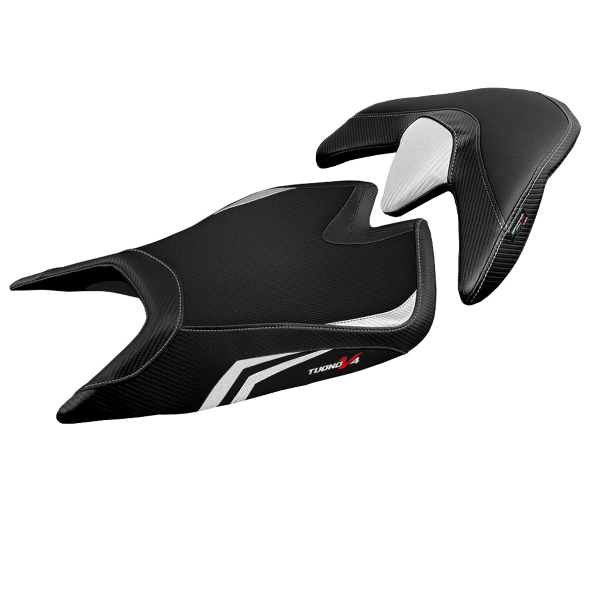 Tappezzeria Italia Aprilia Tuono V4 2021-2025 Seat Cover Comfort in White and Black
