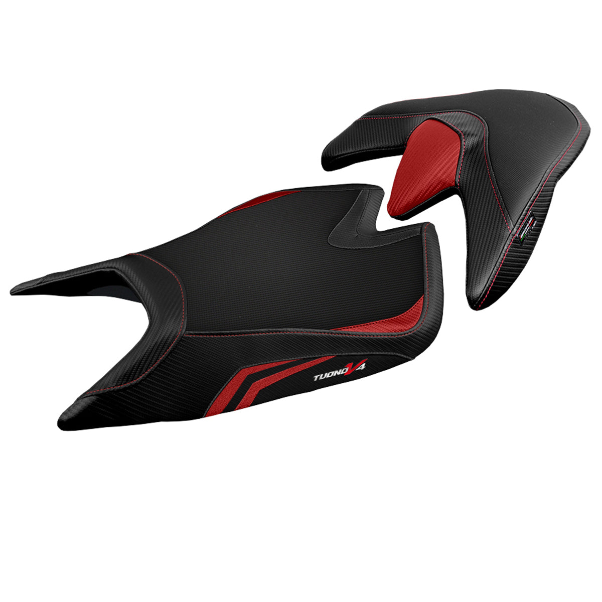 Tappezzeria Italia Aprilia Tuono V4 2021-2025 Seat Cover Comfort in Red and Black