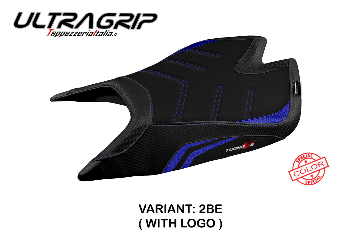 Tappezzeria Italia Aprilia Tuono V4 Factory 2021-2025 Seat Cover Ultragrip in Blue and Black