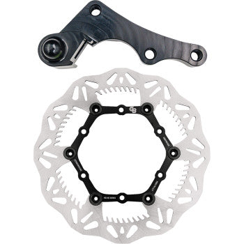 GBRAKES Brake Rotor Kit 270mm Floating Wave Rotor + Bracket GBDOS10