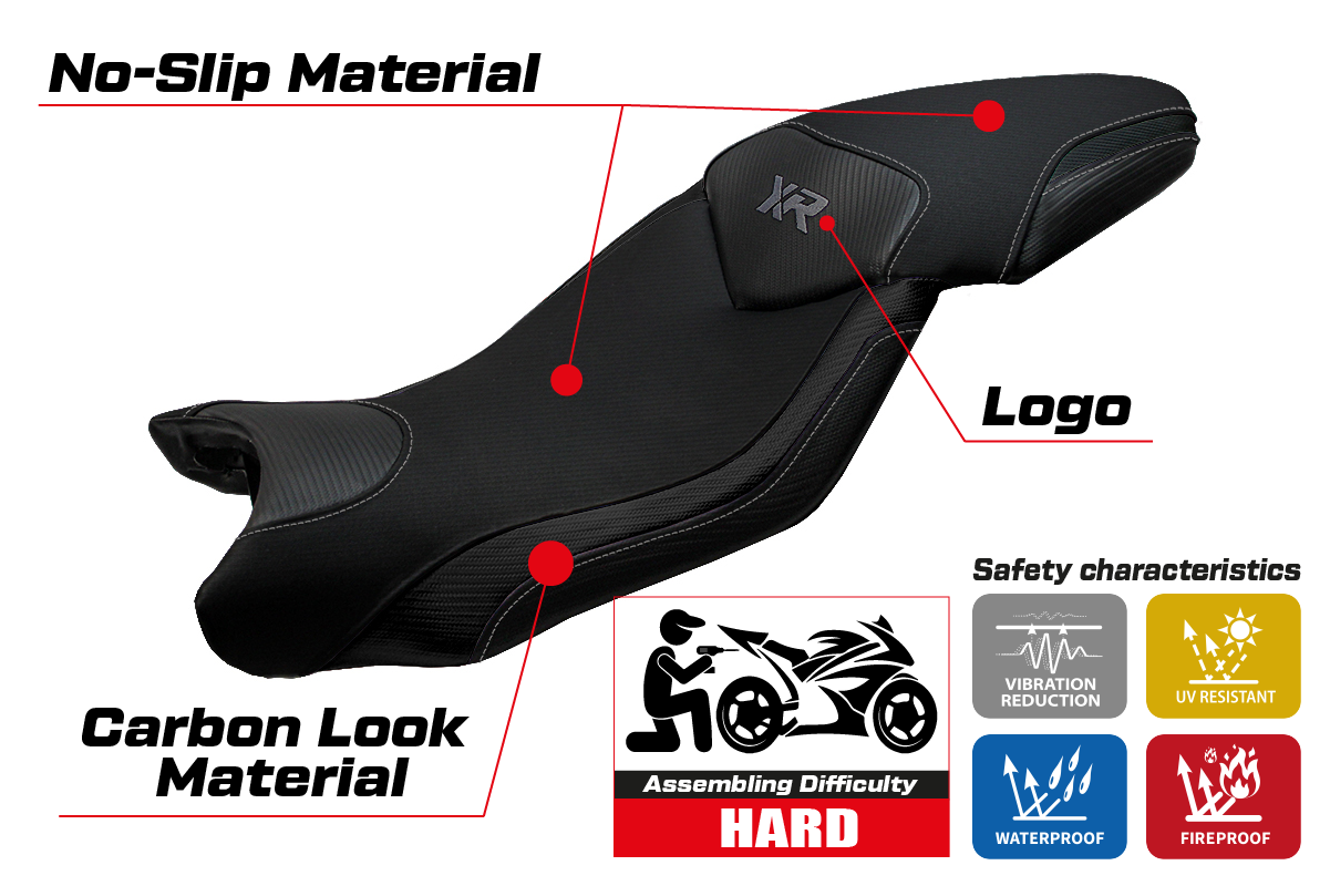 Tappezzeria Italia BMW S1000XR 2015-2019 Seat Cover in Black