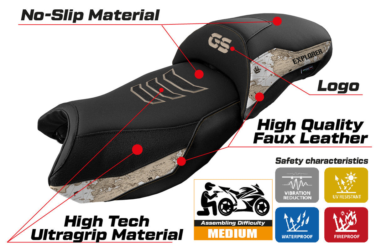 Tappezzeria Italia BMW R1250GS 2019-2023 Seat Cover in Maps Special Edition
