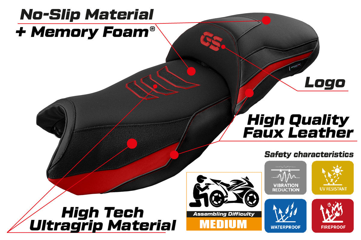 Tappezzeria Italia BMW R1250GS 2019-2023 Seat Cover Comfort in Red SE