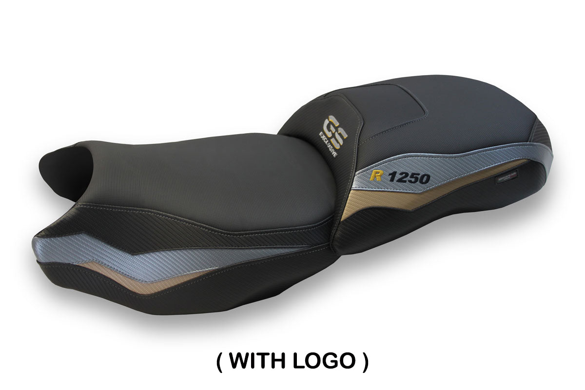 Tappezzeria Italia BMW R1250GS 2019-2023 Seat Cover in Grey and Gold Exclusive