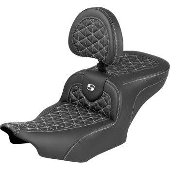 SADDLEMEN Seat Roadsofa Sr Br White Stitch 823-07-210B6