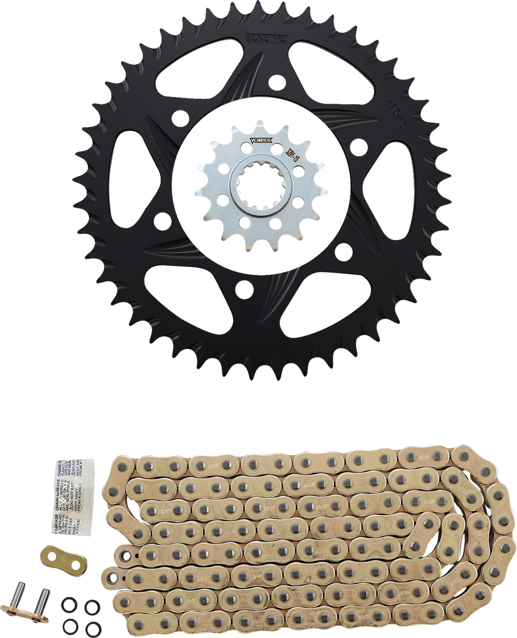 VORTEX Chain and Sprocket Kit - HFRA - Gold - Yamaha FZ/MT-10 CKG6456