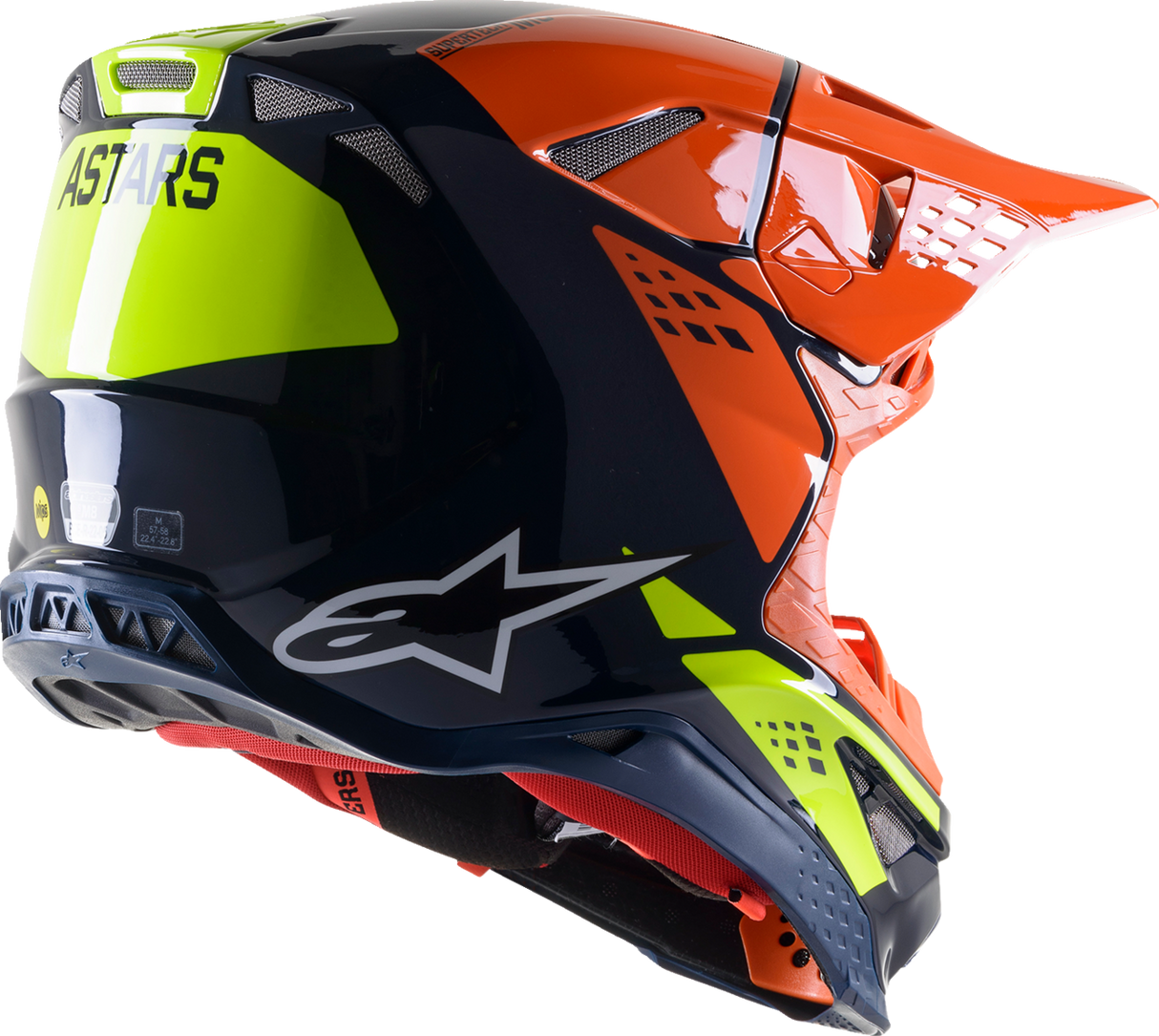 ALPINESTARS Supertech M8 Helmet - Factory - Blue/Orange/Yellow - 2XL 8302922-7445-2X