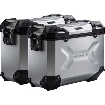 SW-MOTECH TRAX ADV Aluminum Case System - Silver - Honda Africa Twin '16-'17 KFT.01.622.70001/S