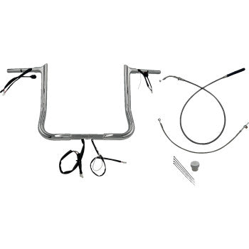 FAT BAGGERS INC. 1-1/4" EZ Install Pointed Top Handlebar - 14" - Chrome 949014