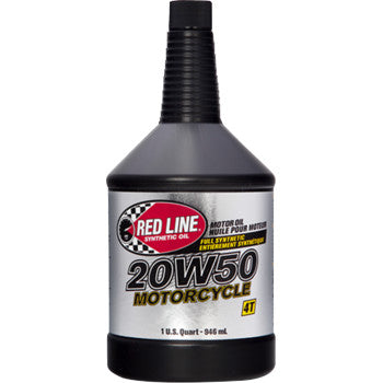 RED LINE SYNTHETIC OIL Synthetic Motor Oil - 20W50 - 1 US quart 42504