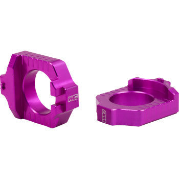 WORKS CONNECTION Elite Axle Block Kit - Purple - YZ 250/450F 2010-2025 17-P281
