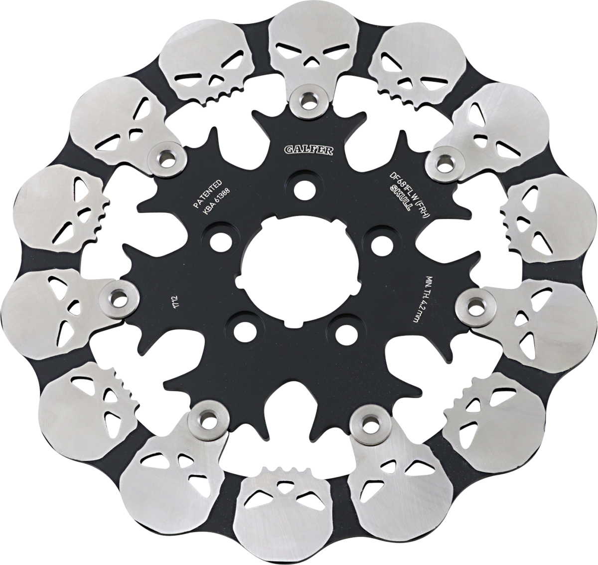 GALFER Skull Rear Rotor Floating Mount 11.5" DIAMETER DF681FRH