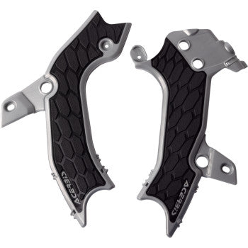 ACERBIS X-Grip Frame Guards - Silver/Black - KX 4502024 2983671015