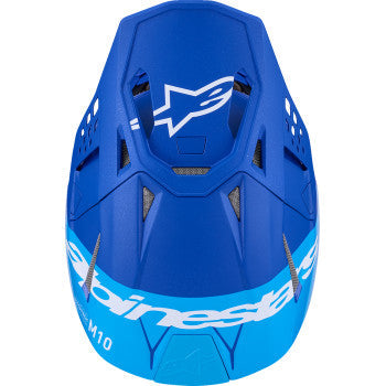ALPINESTARS Supertech M10 Helmet - Flood - MIPS® - Blue/Black Carbon - 2XL 8301023-7282-XXL