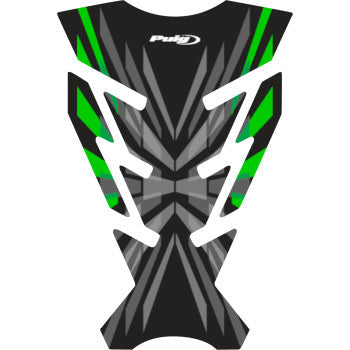 PUIG HI-TECH PARTS Challenge Tank Pad - Green 21752V