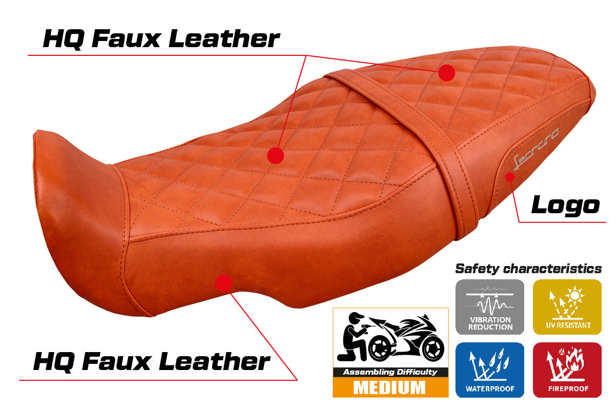 Tappezzeria Italia Benelli Leoncino 800 2022-2025 Seat Cover in Brick Vintage