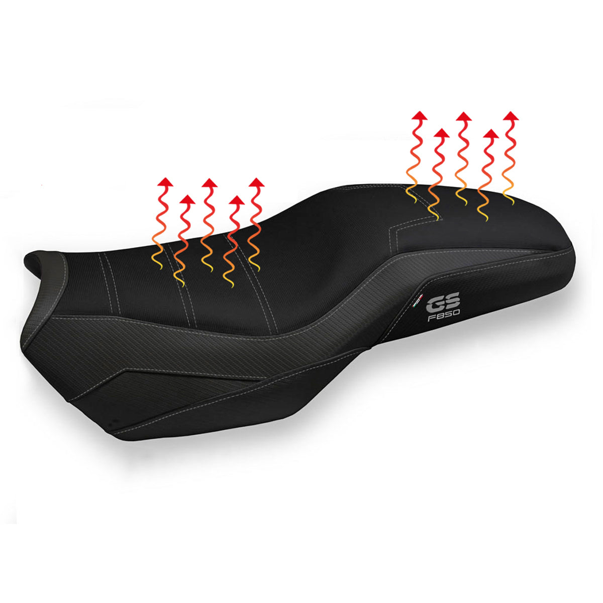 Tappezzeria Italia BMW F850GS 2019-2024 Comfort Heated Seat Cover in Black