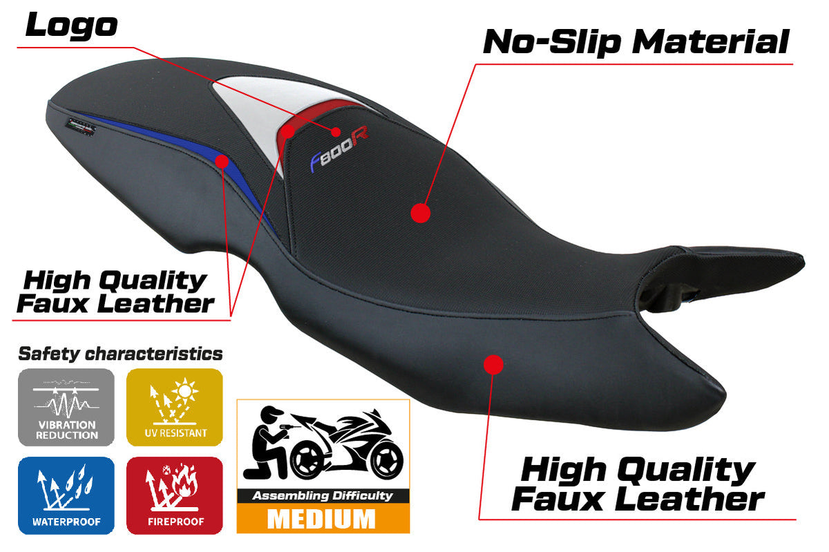 Tappezzeria Italia BMW F800R 2009-2020 Seat Cover in HP Black