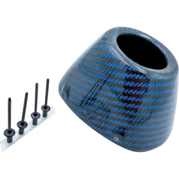 FMF End Cap Replacement Kit - Carbon - RCT External - Blue 40694