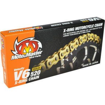 MOTO-MASTER V6 520 - Drive Chain - 120 Links - Gold 652003