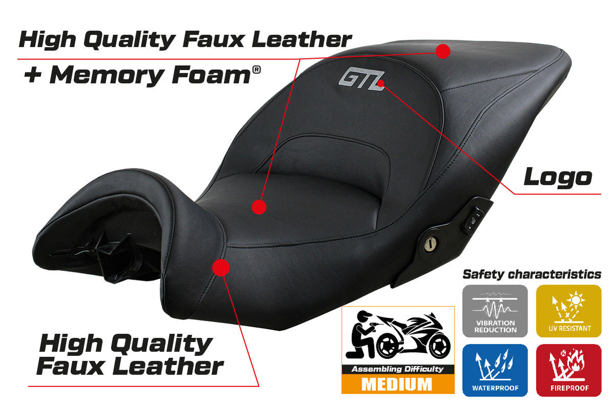 Tappezzeria Italia BMW K1600GTL 2010-2025 Seat Cover Comfort in Black