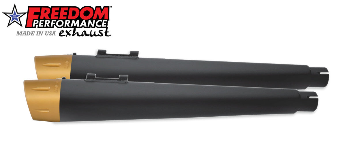 HARLEY TOURING AMERICAN OUTLAW & COMBAT FLUTED 4.5" MEGAPHONE SLIP-ONS BUNDLE 1995-PRESENT