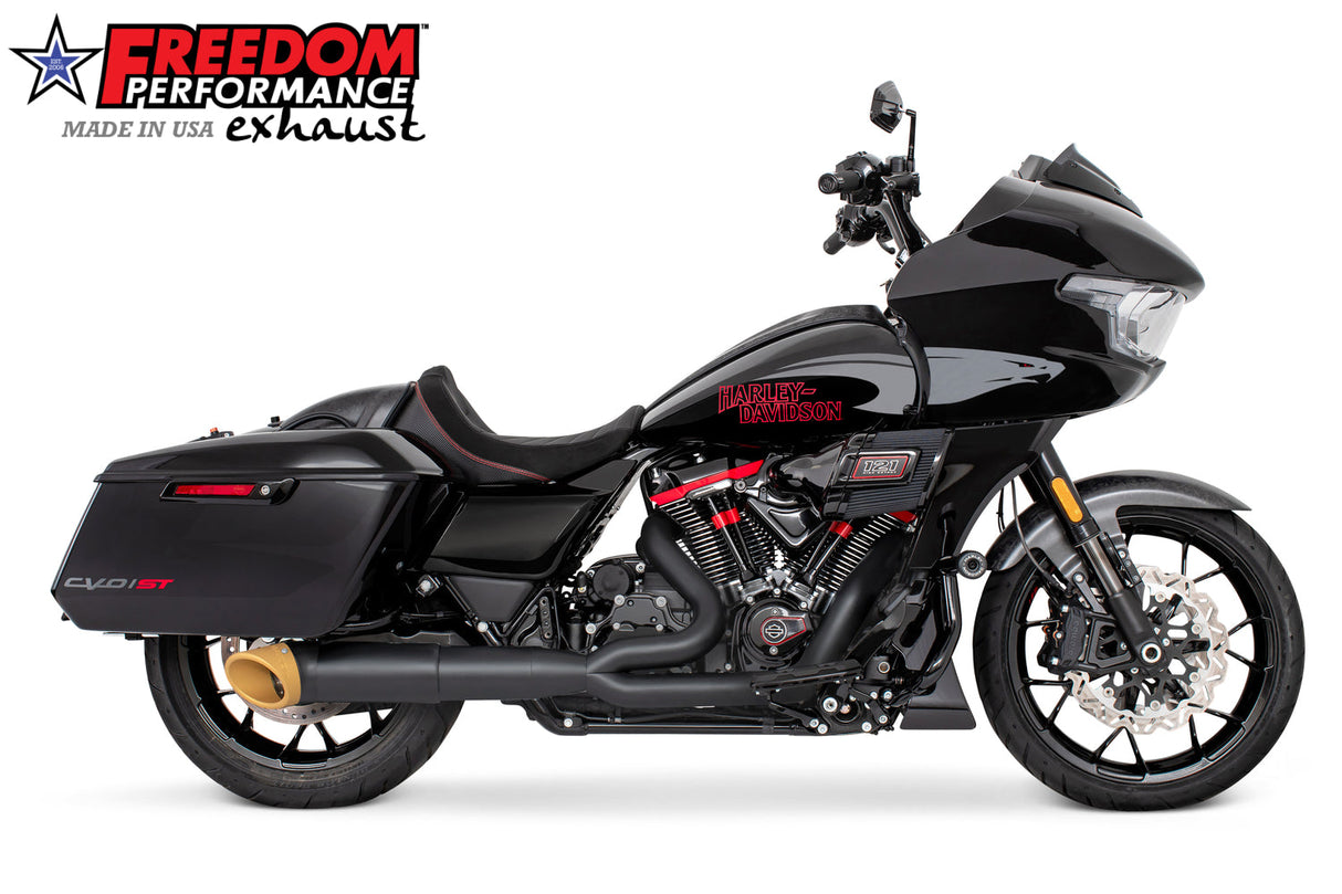 HARLEY TOURING 4.5" 2 STEPPED MID UNION 2-INTO-1 TURNOUT BUNDLE 2017-PRESENT