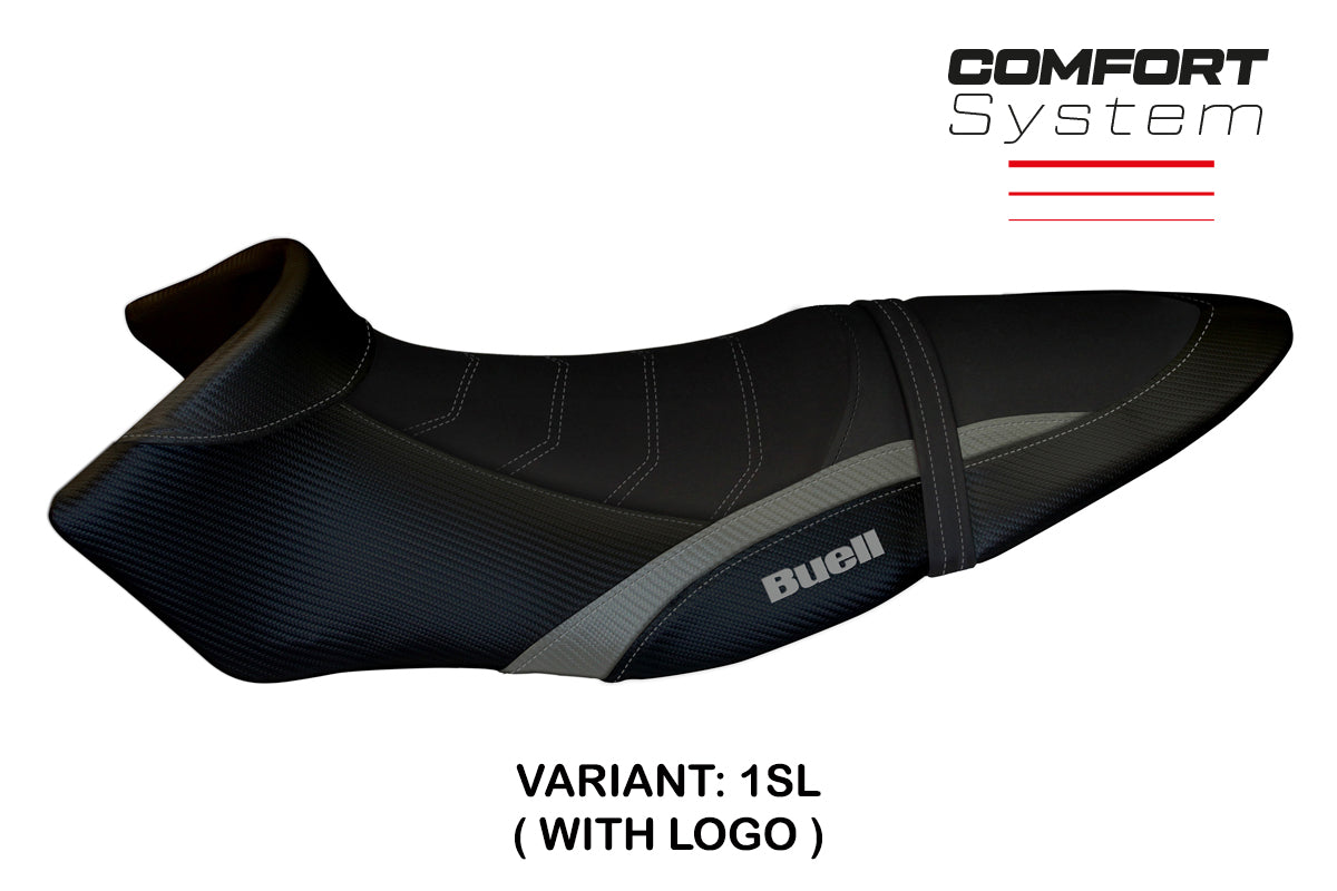 Tappezzeria Italia Buell XB12S XB12SX 2019-2021 Seat Cover Comfort in Silver and Black