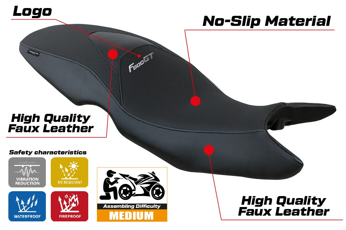Tappezzeria Italia BMW F800GT 2012 2013 2014 2015 2016 Seat Cover Black