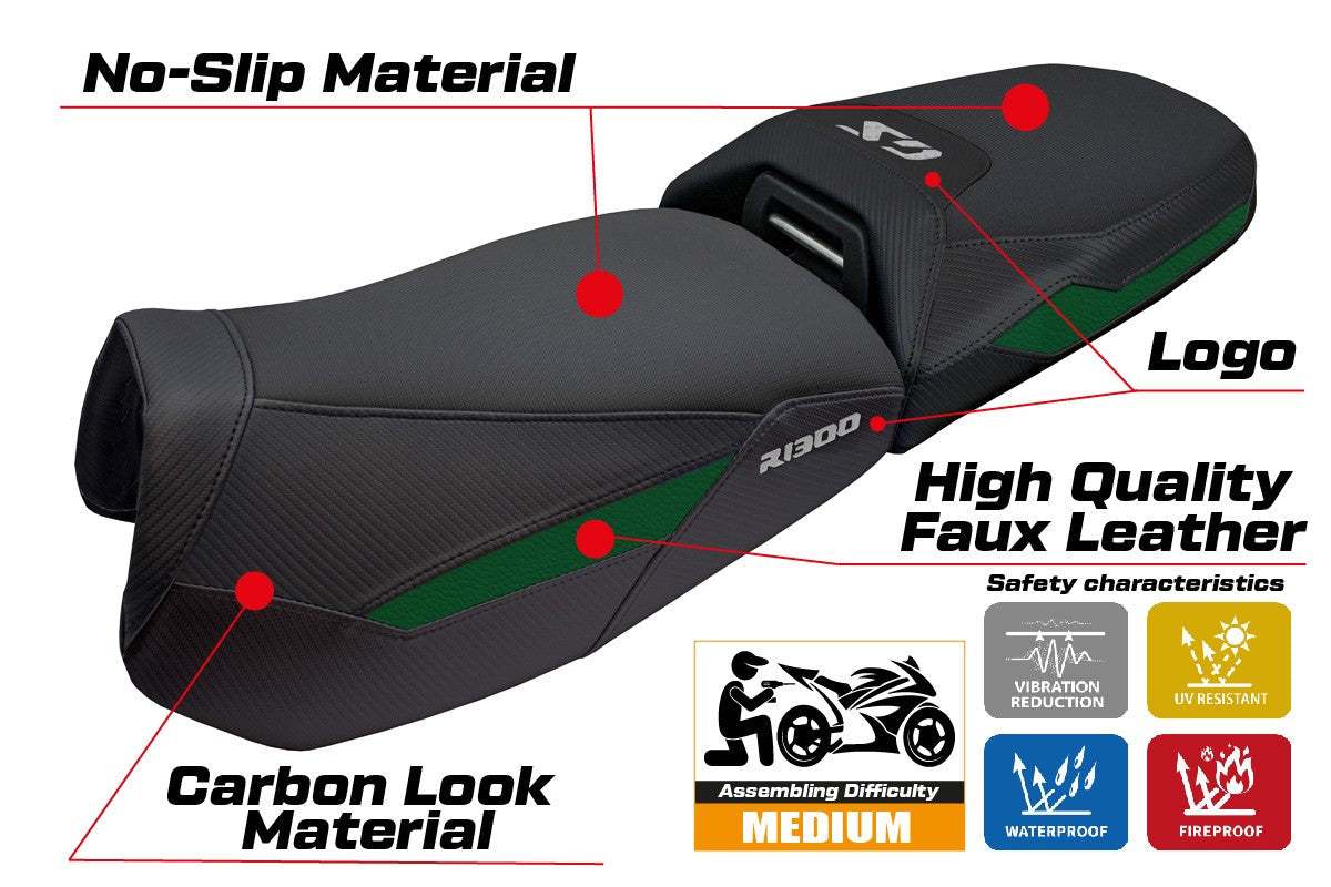 Tappezzeria Italia BMW R1300GS Adventure 2024-2025 Seat Cover Military green black