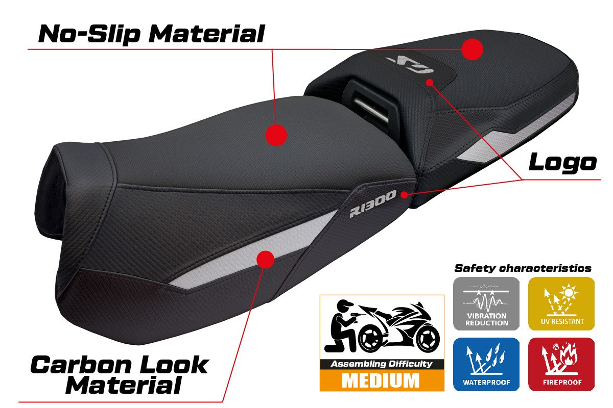Tappezzeria Italia BMW R1300GS Adventure 2024-2025 Seat Cover Silver black