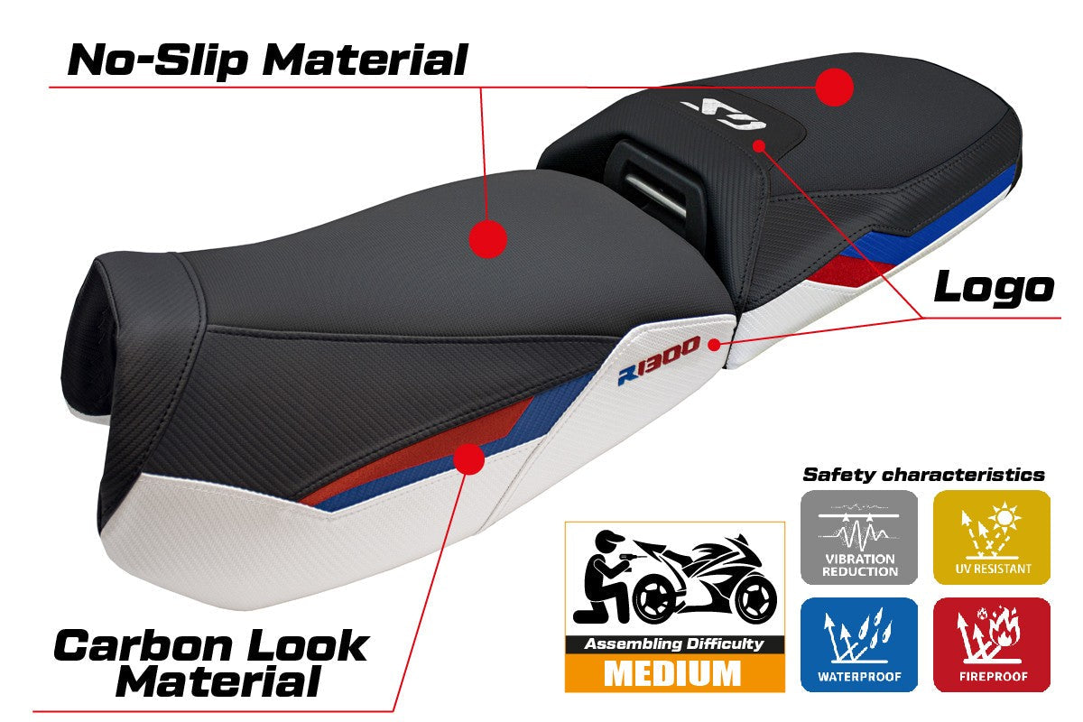 Tappezzeria Italia BMW R1300GS Adventure 2024-2025 Seat Cover White Red Blue black