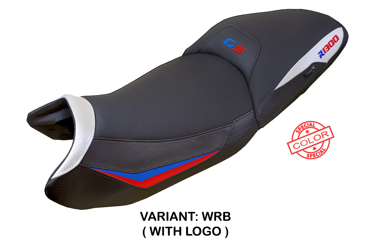Tappezzeria Italia BMW R1300GS 2023-2025 Touring Seat Cover in White Red and Blue