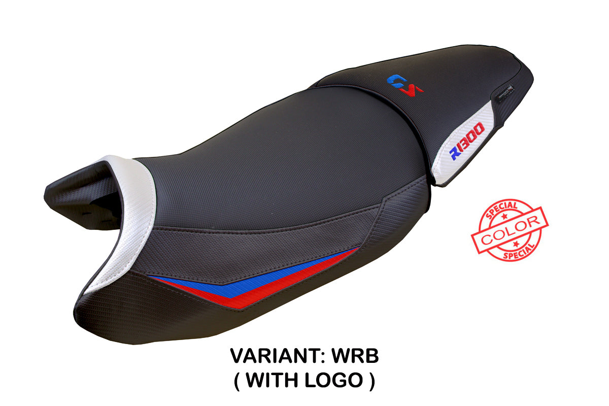 Tappezzeria Italia BMW R1300GS 2023-2025 Standard Seat Cover in White Red and Blue