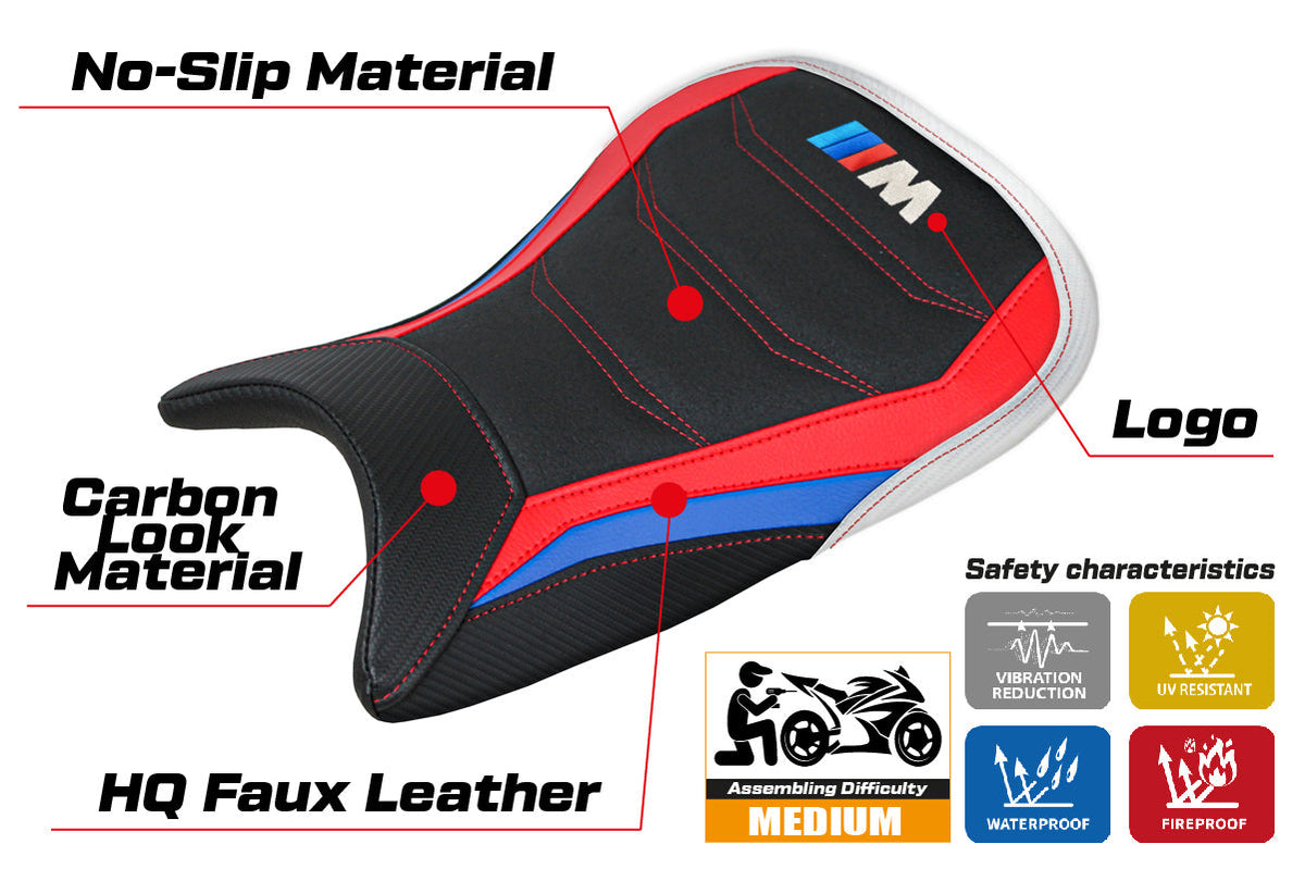 Tappezzeria Italia BMW M1000R 2022-2025 Seat Cover Ultragrip in Red, Blue, White and Black