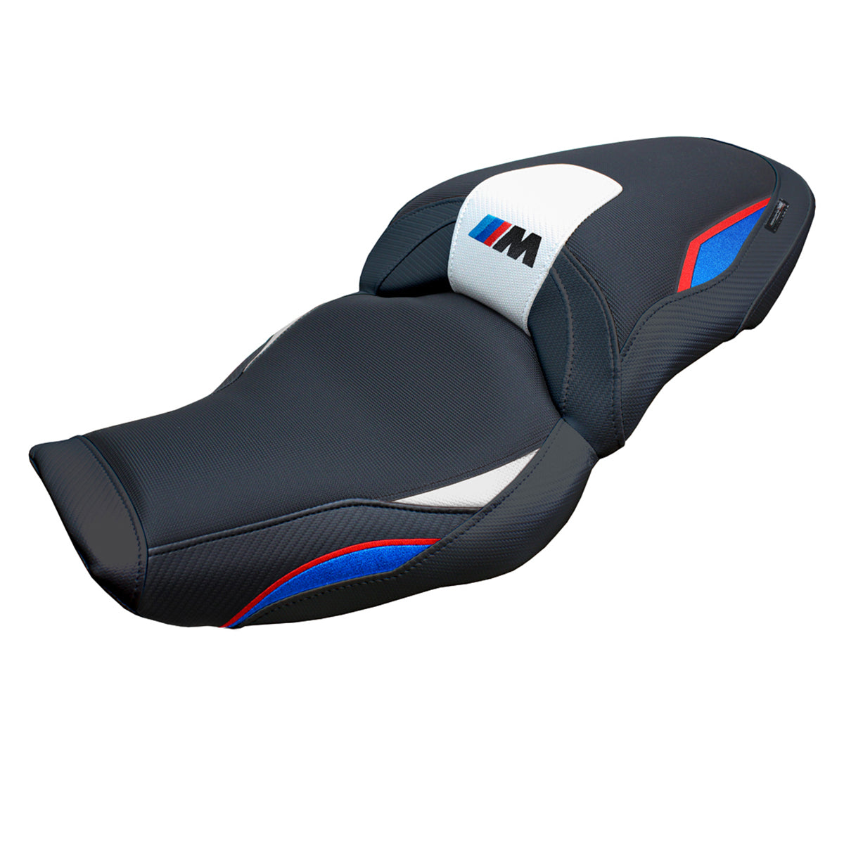 Tappezzeria Italia BMW M1000XR 2024-2025 Seat Cover Comfort in White Red Blue and Black
