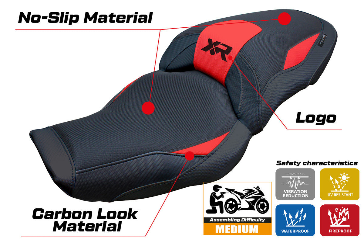 Tappezzeria Italia BMW S1000XR 2024-2025 Seat Cover in Red Black