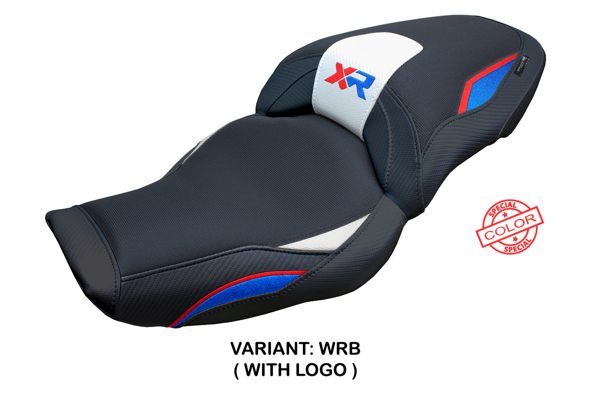 Tappezzeria Italia BMW S1000XR 2024-2025 Seat Cover in White Red Blue and Black