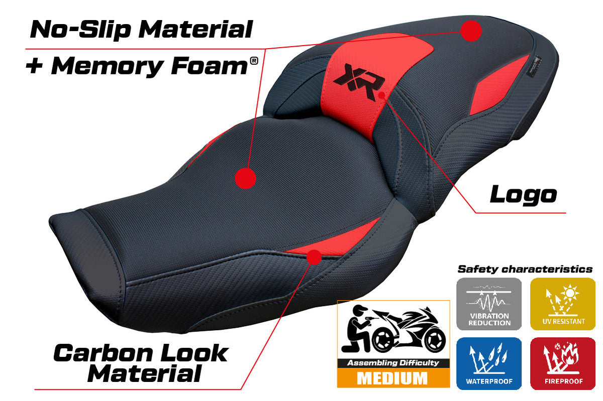 Tappezzeria Italia BMW S1000XR 2024-2025 Seat Cover Comfort in Red and Black