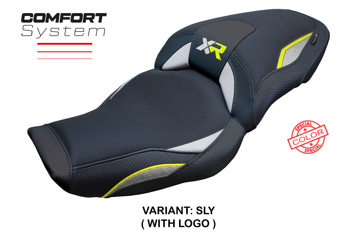 Tappezzeria Italia BMW S1000XR 2024-2025 Seat Cover Comfort in Silver Yellow and Black