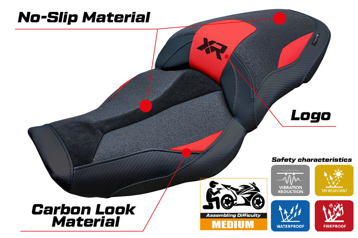 Tappezzeria Italia BMW S1000XR 2024-2025 Seat Cover Ultragrip in Red and Black