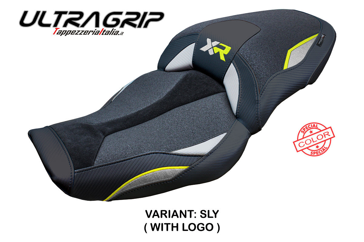 Tappezzeria Italia BMW S1000XR 2024-2025 Seat Cover Ultragrip in Silver Yellow and Black