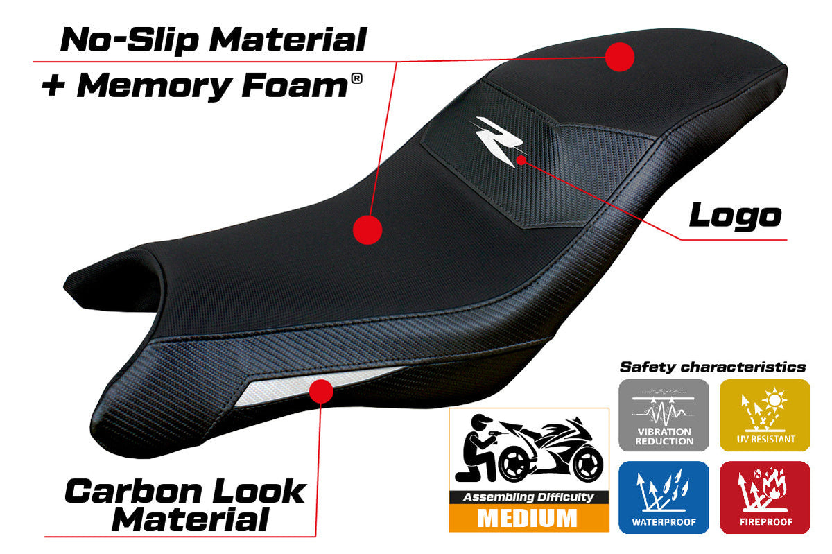 Tappezzeria Italia BMW G310R 2021-2025 Seat Cover Comfort in White and Black