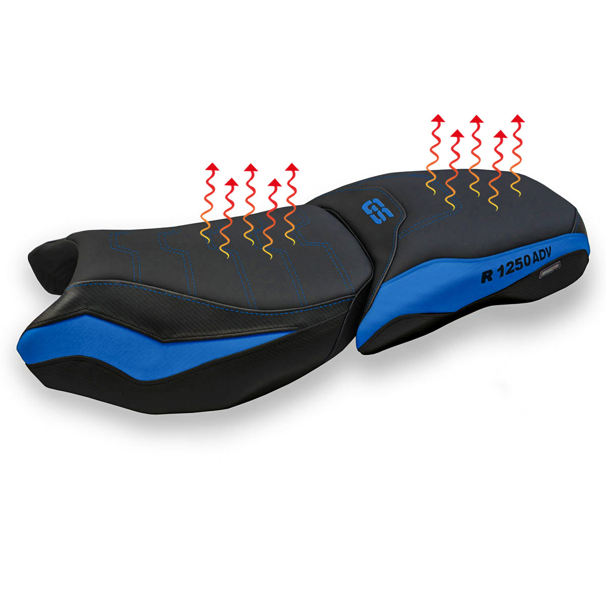 Tappezzeria Italia BMW R1250GS ADV 2019-2024 Comfort Heated Seat Cover in Blue