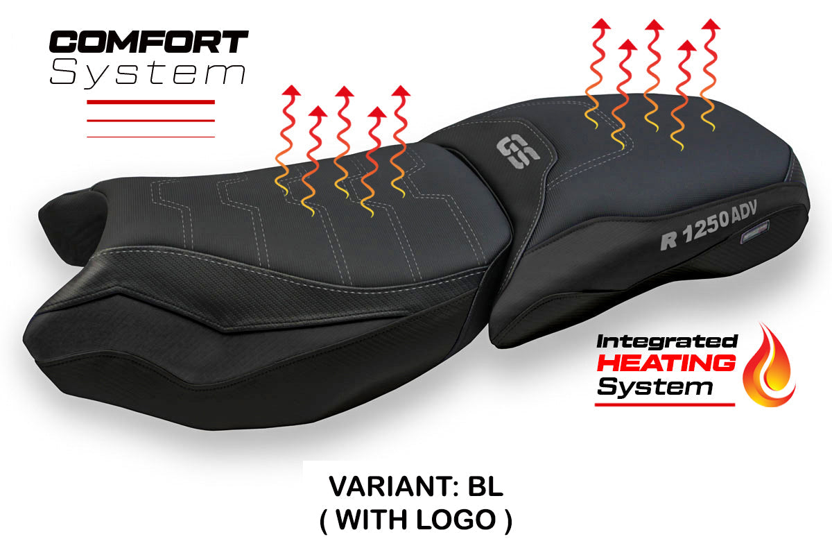Tappezzeria Italia BMW R1250GS ADV 2019-2024 Comfort Heated Seat Cover in Black